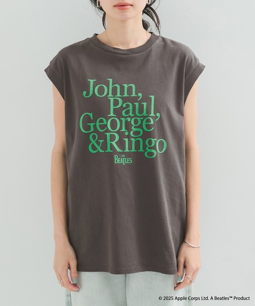 le cercle ADAM ET ROPE'(ルセルクルアダムエロペ)の「【THE BEATLES/ザ ビートルズ】ノースリーブTシャツ(Tシャツ/カットソー・レディース・ホワイト系その他/チャコールグレー・FREE)」の3枚目の写真