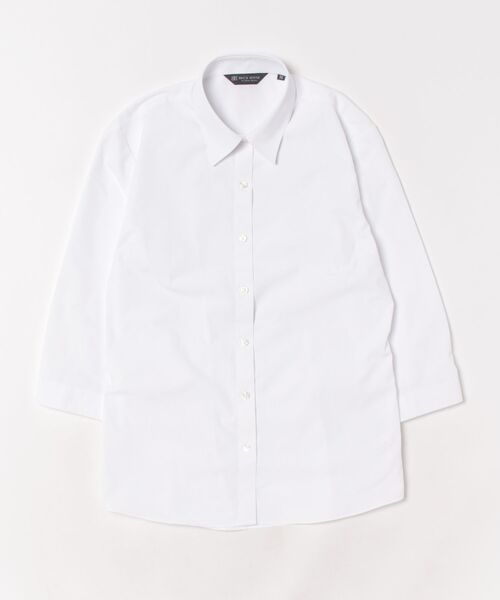 TOKYO SHIRTS(トウキョウシャツ)の「【透け防止】 形態安定ノーアイロン レギュラー 7分袖ビジネスワイシャツ 白無地(ビジネスシャツ・レディース・ホワイト・XS/S/M/L/LL/XL)」の6枚目の写真