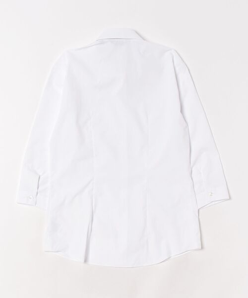 TOKYO SHIRTS(トウキョウシャツ)の「【透け防止】 形態安定ノーアイロン レギュラー 7分袖ビジネスワイシャツ 白無地(ビジネスシャツ・レディース・ホワイト・XS/S/M/L/LL/XL)」の7枚目の写真