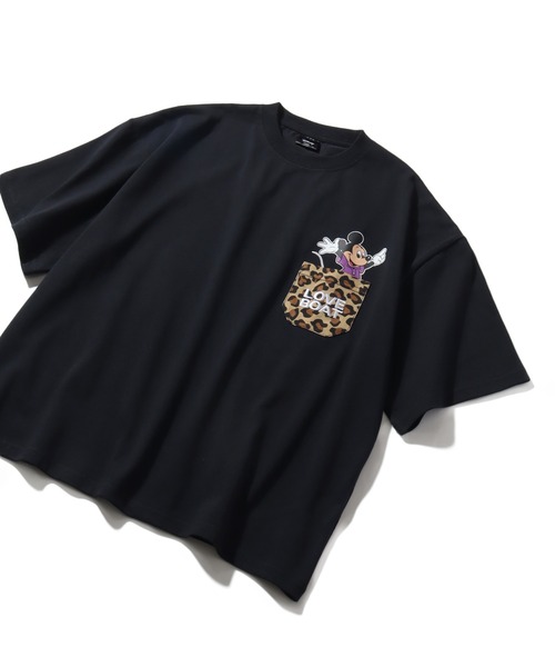 LOVE BOAT（ラブ・ボート）の「【Disney/ディズニー】×【LOVE BOAT/ラブボート】キャラクターロゴ ポケット付き 半袖クルーネックＴシャツ（Tシャツ/カットソー・メンズ・ホワイト系その他2/ブラック系その他2/ホワイト系その他/ブラック系その他・S/M/L）」の10枚目の写真