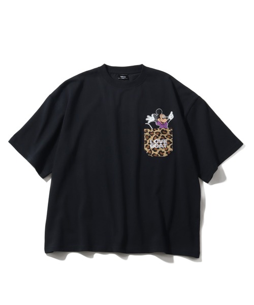 LOVE BOAT（ラブ・ボート）の「【Disney/ディズニー】×【LOVE BOAT/ラブボート】キャラクターロゴ ポケット付き 半袖クルーネックＴシャツ（Tシャツ/カットソー・メンズ・ホワイト系その他2/ブラック系その他2/ホワイト系その他/ブラック系その他・S/M/L）」の9枚目の写真