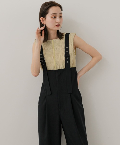 セール】ウエストタックサロペットパンツ（サロペット