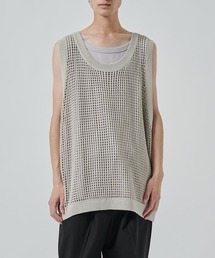 SHAREEF(V[t)MESH LAYERED TANK TOP(^Ngbv)