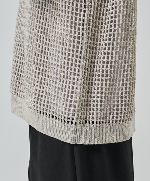 SHAREEF（シャリーフ）の「【SHAREEF】MESH LAYERED TANK TOP（タンクトップ・メンズ・ブラック/ホワイト・FREE）」の11枚目の写真