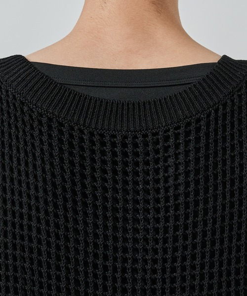 SHAREEF（シャリーフ）の「【SHAREEF】MESH LAYERED TANK TOP（タンクトップ・メンズ・ブラック/ホワイト・FREE）」の16枚目の写真