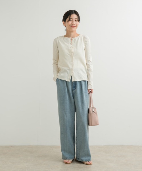 URBAN RESEARCH DOORS グレー USAコットン カーディガン URBAN RESEARCH DOORS グレー USAコットン カーディガン レディース