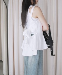 【O'fmus】バックリボン ペプラムトップス ofmw25s053
