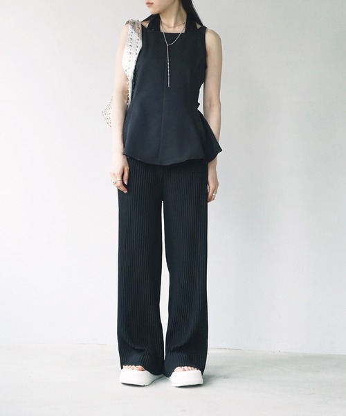 O'fmus(オフムス)の「【O'fmus】バックリボン ペプラムトップス ofmw25s053(その他トップス・レディース・オフホワイト/ブラック・FREE)」の20枚目の写真