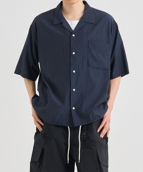 nanamica(ナナミカ)の「【nanamica / ナナミカ】Open Collar S/S Shirt(シャツ/ブラウス・メンズ・ベージュ/ネイビー/グリーン・M/L)」の3枚目の写真