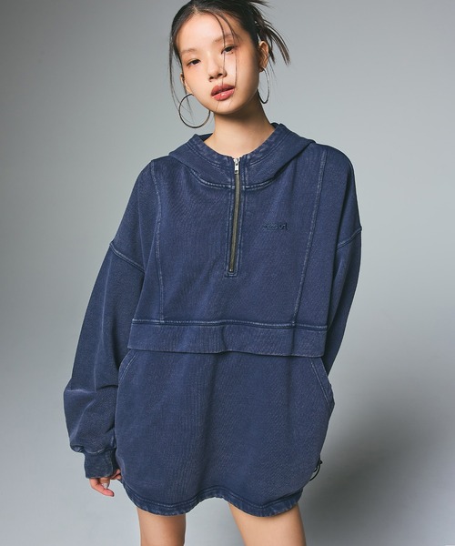FADED SWEAT ANORAK PARKA（パーカー）｜X-girl（エックスガール