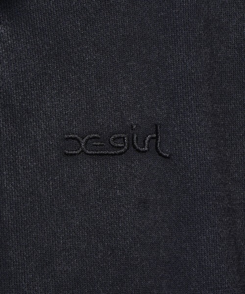 X-girl（エックスガール）の「FADED SWEAT ANORAK PARKA（パーカー・レディース・ブラック/オリーブ/ネイビー・S/M）」の7枚目の写真