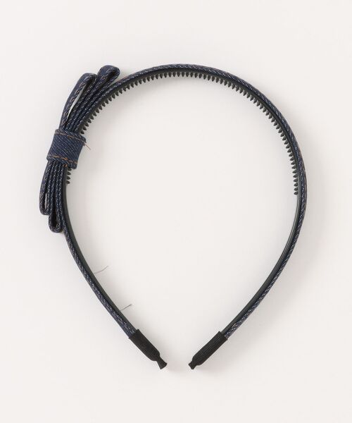 VIBGYOR Women（ヴィブジョー　ウィメン）の「【float】デニム リボン デザイン カチューシャ（カチューシャ・レディース・ライトブルー/ブラック/インディゴブルー・FREE）」の5枚目の写真