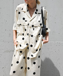 ドットプリント WORK SHIRT セットアップ対応可
