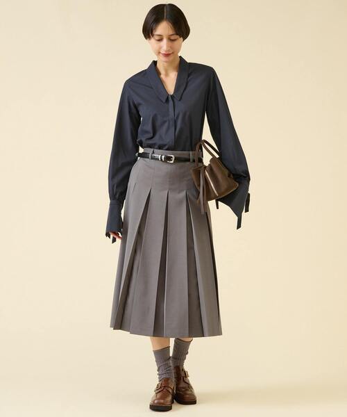 martinique（マルティニーク）の「《別注》【BOURRIENNE /ブリエンヌ】DIVA NAVY（シャツ/ブラウス・レディース・ネイビー・34）」の4枚目の写真