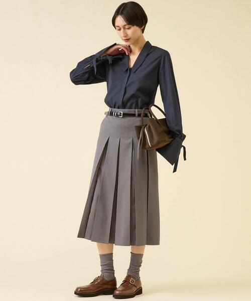 martinique（マルティニーク）の「《別注》【BOURRIENNE /ブリエンヌ】DIVA NAVY（シャツ/ブラウス・レディース・ネイビー・34）」の7枚目の写真