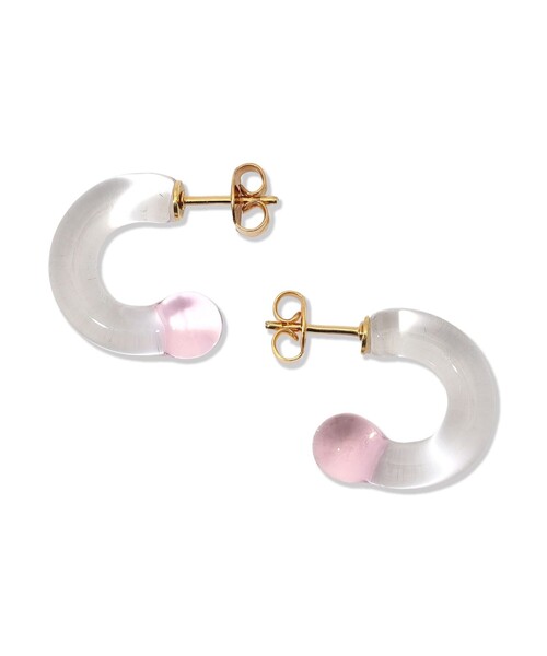 LEVENS(レヴェンス)の「LEVENS JEWELS MINI GLASS HOOP ピアス(ピアス(両耳用)・レディース・グリーン/ピンク/ホワイト・FREE)」の3枚目の写真