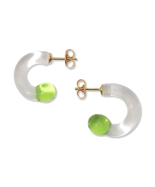 LEVENS(レヴェンス)の「LEVENS JEWELS MINI GLASS HOOP ピアス(ピアス(両耳用)・レディース・グリーン/ピンク/ホワイト・FREE)」の2枚目の写真