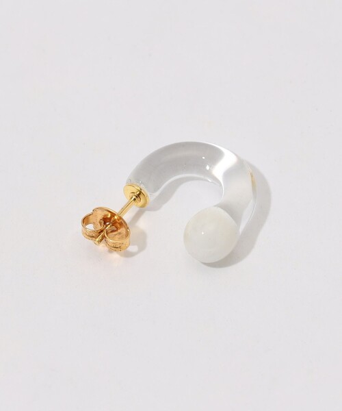 LEVENS(レヴェンス)の「LEVENS JEWELS MINI GLASS HOOP ピアス(ピアス(両耳用)・レディース・グリーン/ピンク/ホワイト・FREE)」の6枚目の写真