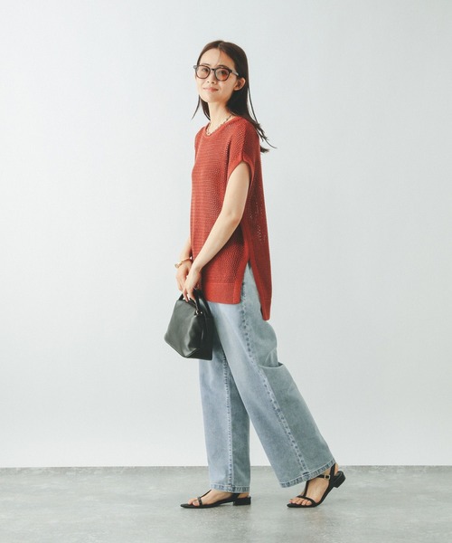 GLOBAL WORK（グローバルワーク）の「冷感デニムイージーパンツ/494053（デニムパンツ・レディース・ネイビー/ライトブルー/ブルー・SMALL/MEDIUM/LARGE）」の17枚目の写真