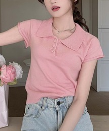 LAFFMO（ラフモ）の「ラグランスリーブポロニット（ニット/セーター）」