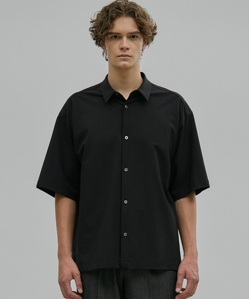 極美品★ユナイテッドトウキョウ　ストレッチレギュラーカラーシャツ　M　艶 UNITED TOKYO シャツ High twist ストレッチ レギュラーカラー