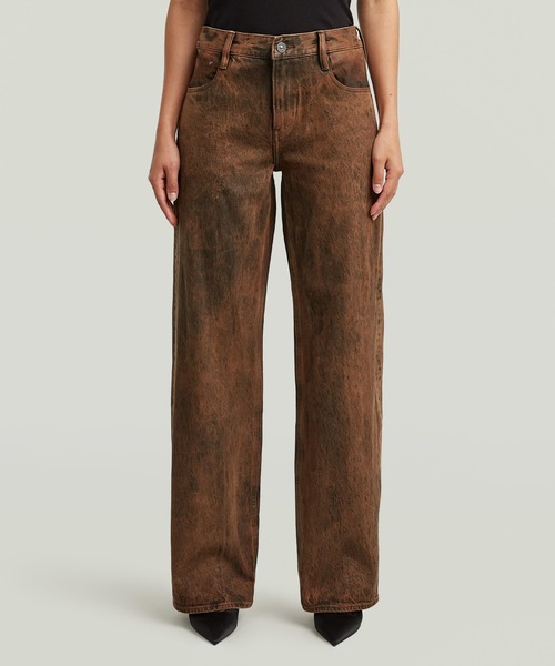 G-STAR（ジースター）の「JUDEE LOW WAIST LOOSE JEANS/ローウエストワイドストレートジーンズ/L28（デニムパンツ・レディース・ブラウン系その他・26inch/27inch/25inch）」の2枚目の写真