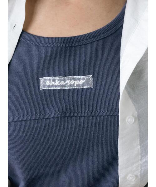 ehka sopo（エヘカソポ）の「切り替えタンクトップ（タンクトップ・レディース・ブラック/チャコールグレー/ブルー/オフホワイト・F）」の17枚目の写真