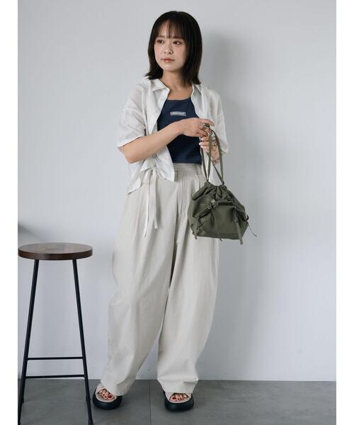 ehka sopo（エヘカソポ）の「切り替えタンクトップ（タンクトップ・レディース・ブラック/チャコールグレー/ブルー/オフホワイト・F）」の20枚目の写真