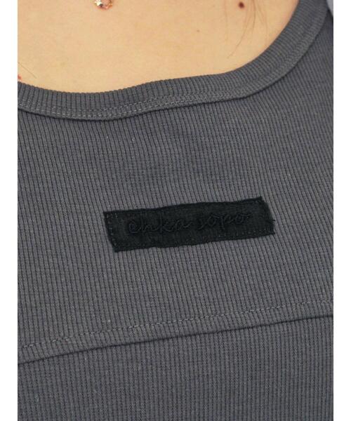 ehka sopo（エヘカソポ）の「切り替えタンクトップ（タンクトップ・レディース・ブラック/チャコールグレー/ブルー/オフホワイト・F）」の22枚目の写真