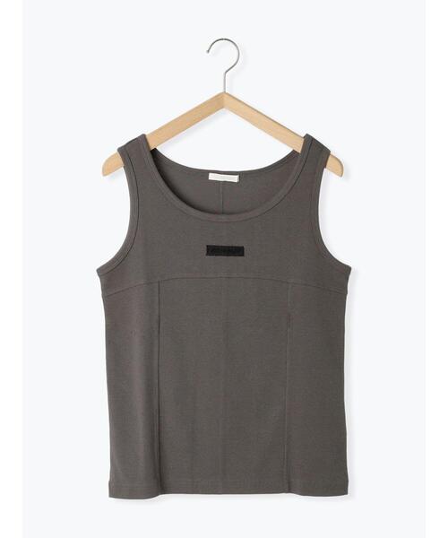 ehka sopo（エヘカソポ）の「切り替えタンクトップ（タンクトップ・レディース・ブラック/チャコールグレー/ブルー/オフホワイト・F）」の9枚目の写真