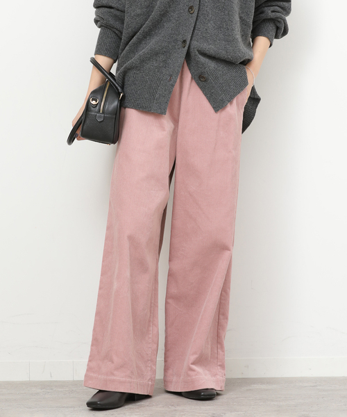 JOURNAL STANDARD relume(ジャーナルスタンダード レリューム)の「コットンコーデュロイイージーワイド(その他パンツ・レディース・ホワイト/ピンク/カーキ・36/38)」の3枚目の写真