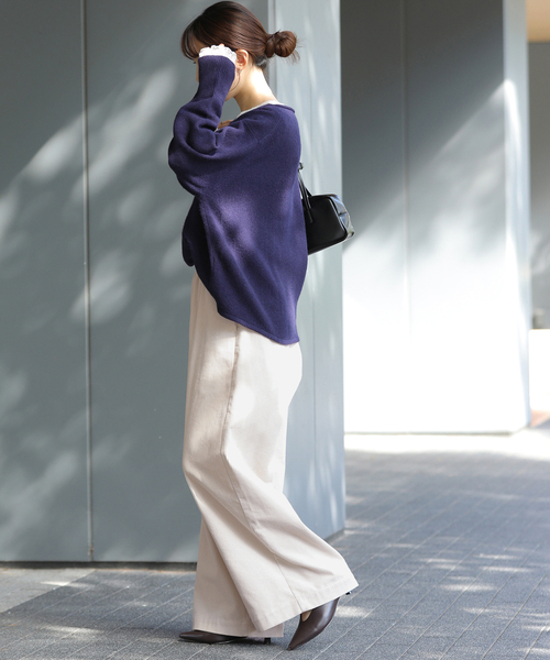 JOURNAL STANDARD relume(ジャーナルスタンダード レリューム)の「コットンコーデュロイイージーワイド(その他パンツ・レディース・ホワイト/ピンク/カーキ・36/38)」の8枚目の写真