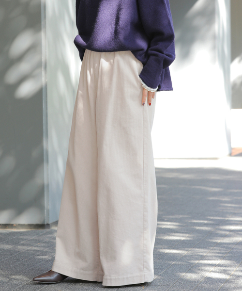 JOURNAL STANDARD relume(ジャーナルスタンダード レリューム)の「コットンコーデュロイイージーワイド(その他パンツ・レディース・ホワイト/ピンク/カーキ・36/38)」の11枚目の写真