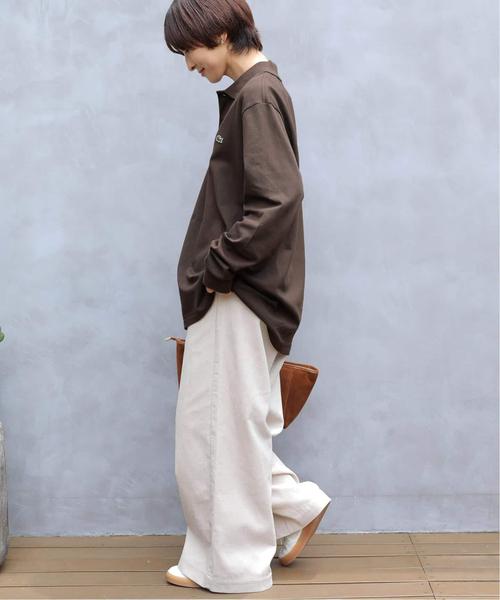 JOURNAL STANDARD relume(ジャーナルスタンダード レリューム)の「コットンコーデュロイイージーワイド(その他パンツ・レディース・ホワイト/ピンク/カーキ・36/38)」の14枚目の写真