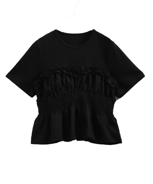 完売品 新品 fitmore シャーリングビスチェTシャツ シャーリングビスチェTシャツ（Tシャツ/カットソー）｜Fit more
