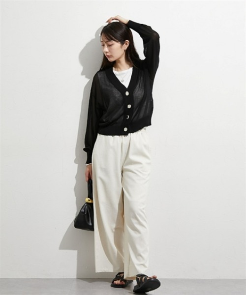 レイヤードシアーカーディガン kotohayokozawa/コトハヨコザワ】SHEER LAYERED CARDIGAN/シアー