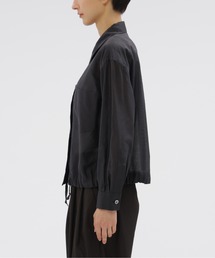 2024SS マーガレットハウエル MARGARET HOWELL SHEER COTTON シアーコットン 半袖 シャツ ブラウス 2/サックス【2400014073942】 MARGARET HOWELL（マーガレットハウエル）の「SHEER COTTON（シャツ