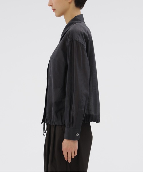 MARGARET HOWELL（マーガレットハウエル）の「SHEER COTTON SILK（シャツ/ブラウス・レディース・ブラック/アイボリー・1/2/3）」の9枚目の写真