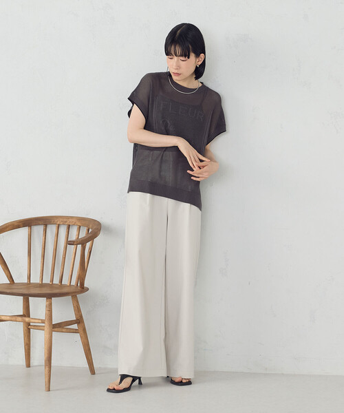 COMME CA ISM(コムサイズム)の「【美しいベーシックパンツ】ワイドシルエット チノパンツ(チノパンツ・レディース・ブラック/ベージュ/ライトグレー/ダークブラウン・X-SMALL/SMALL/MEDIUM/LARGE/X-LARGE)」の11枚目の写真