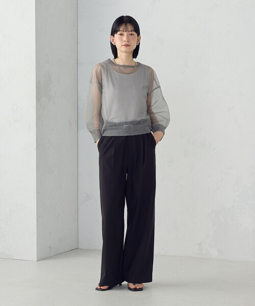 美しいベーシックパンツ】ワイドシルエット チノパンツ