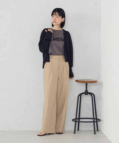 美しいベーシックパンツ】ワイドシルエット チノパンツ