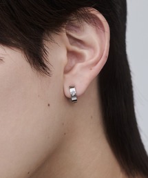 WYZ surgical stainless（ダブリューワイゼットサージカルステンレス）の「【 金属アレルギー対応 】ビジュー フープイヤリング サージカルステンレス（両耳用）（イヤリング）」