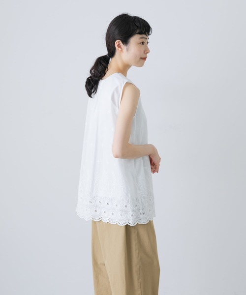 刺繍ノースリーブプルオーバー（シャツ/ブラウス）｜かぐれ