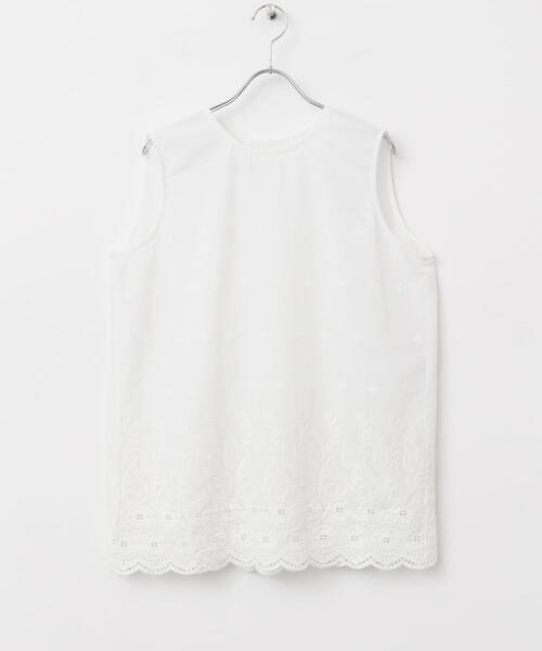 かぐれ（カグレ）の「刺繍ノースリーブプルオーバー（シャツ/ブラウス・レディース・オフホワイト/ブラック・FREE）」の16枚目の写真