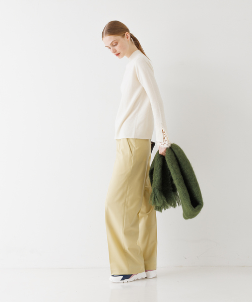 DESIGNWORKS(デザインワークス)の「梳毛ウールストレッチパンツ(その他パンツ・レディース・チャコールグレー/イエロー/ブラック・38/36)」の4枚目の写真