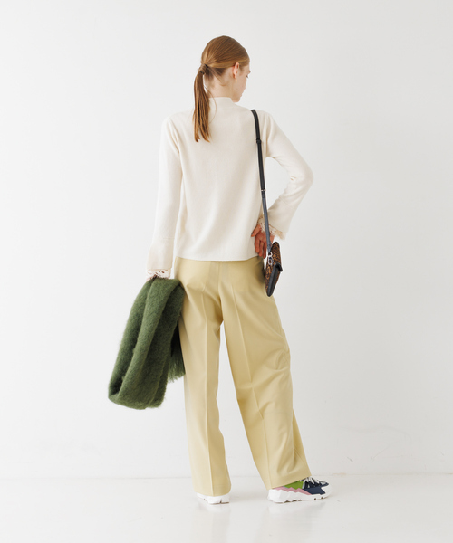 DESIGNWORKS(デザインワークス)の「梳毛ウールストレッチパンツ(その他パンツ・レディース・チャコールグレー/イエロー/ブラック・38/36)」の5枚目の写真
