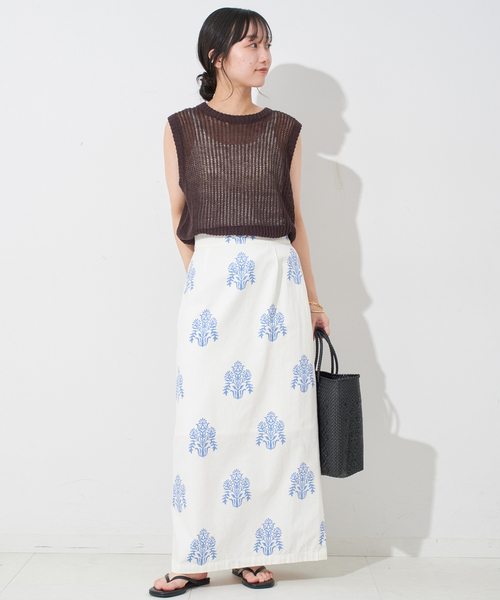 SLOBE IENA インドモチーフプリントスカート インドモチーフプリントスカート（スカート）｜SLOBE IENA