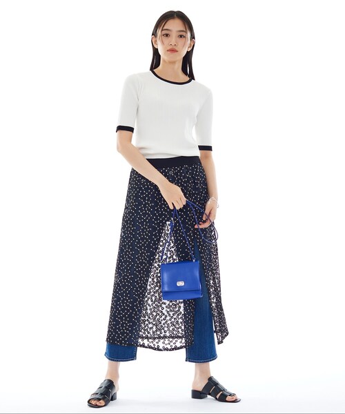 INDIVI(インディヴィ)の「ミニスクエアショルダー(ショルダーバッグ・レディース・ブルー系その他/ブラック・00)」の16枚目の写真