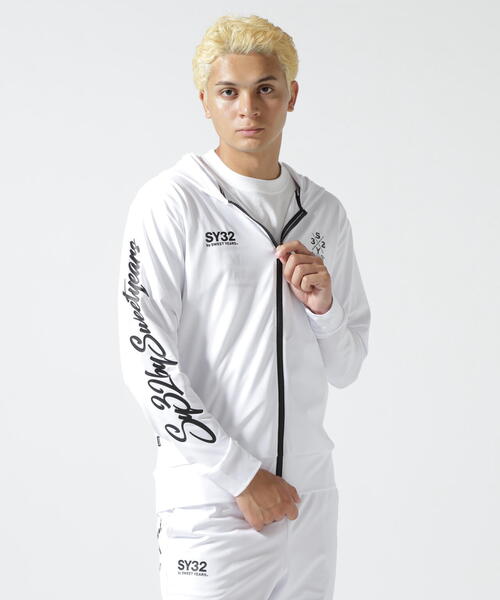 SY32 by SWEET YEARS /エスワイサーティトゥ バイ スィートイヤーズ/RUSH GUARD ZIP HOODIE
