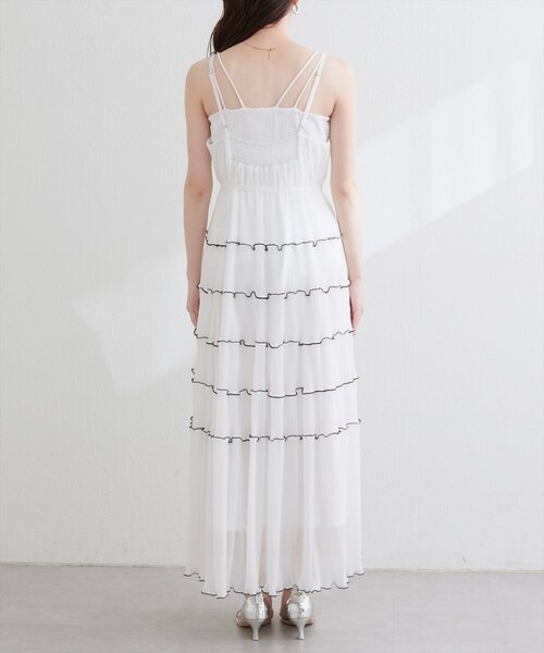 natural couture（ナチュラルクチュール）の「プリーツメローキャミワンピース（ワンピース・レディース・オフホワイト/ブラック/ブラウン・FREE）」の14枚目の写真